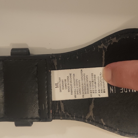 ISO belt that is cotton and has leather like this one. - Picture 5 of 7